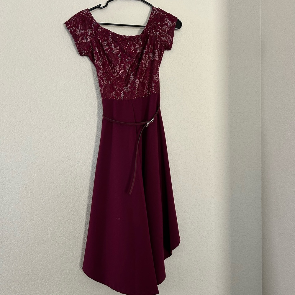 Burgundy dress